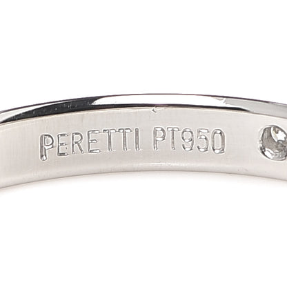 Tiffany Platinum Diamond Elsa Peretti Band Ring 59 8.75 5 of 6