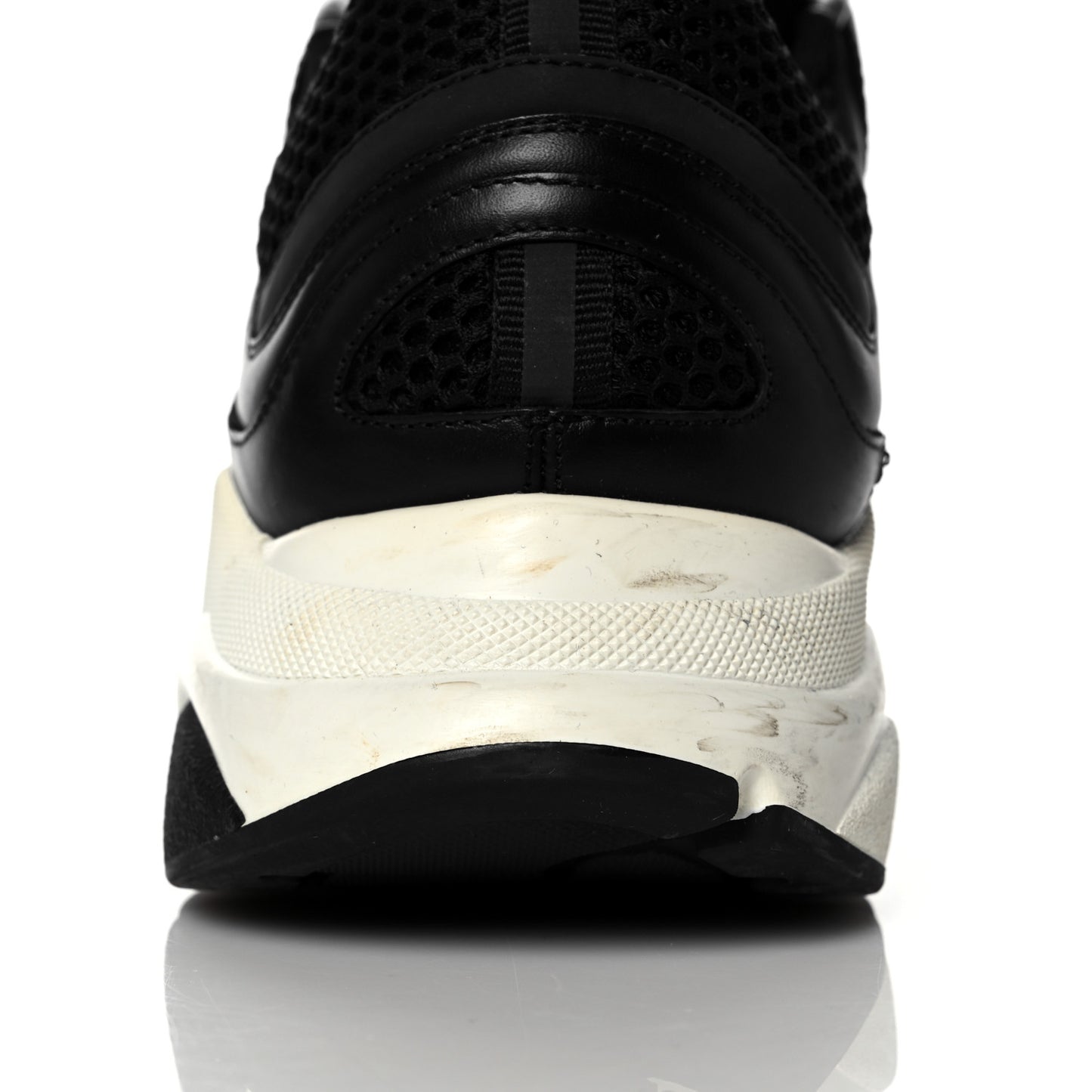 Technical Mesh Calfskin Mens B22 Sneakers 43 Black