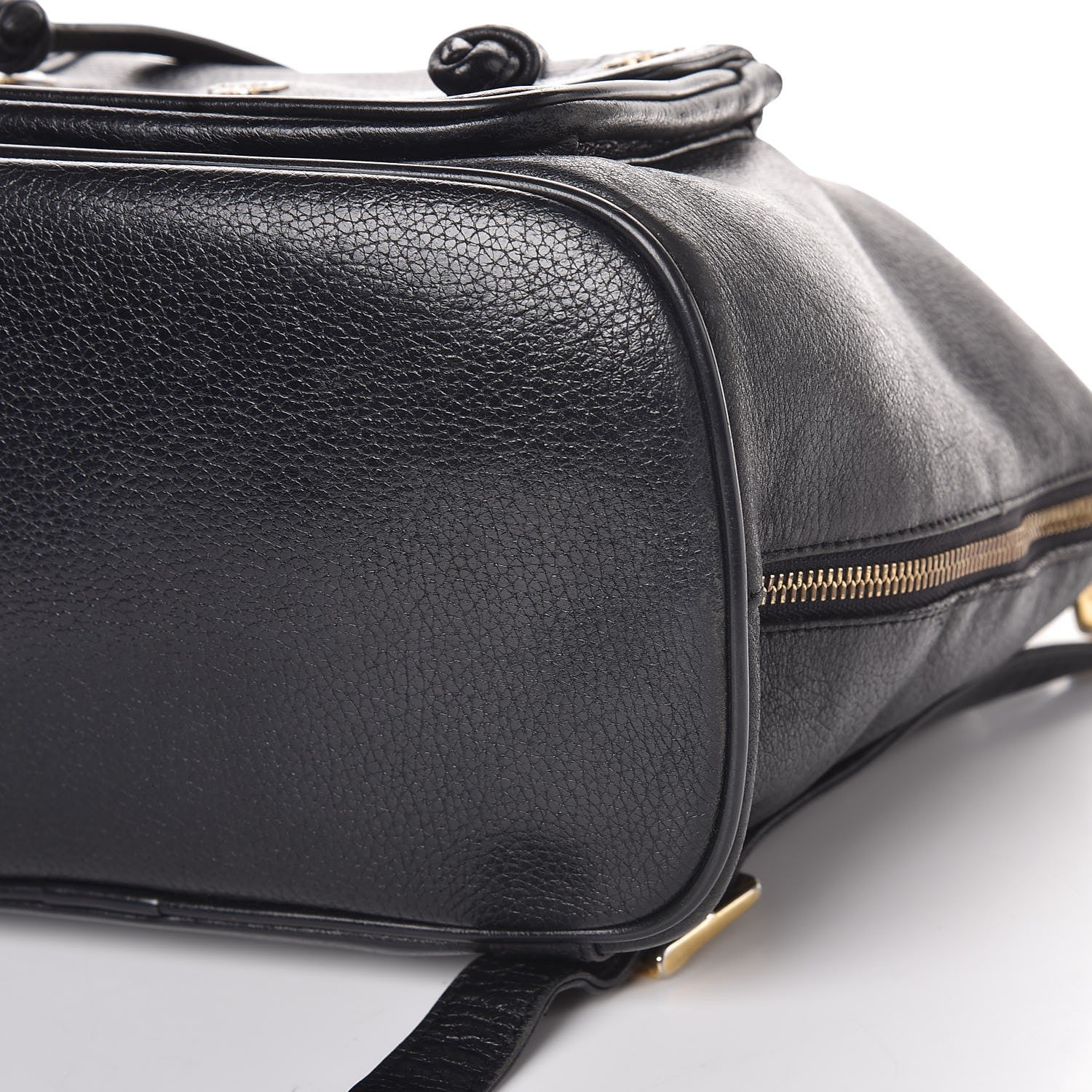 MCM Grained Calfskin Studded Drawstring Backpack Black 15 of 15
