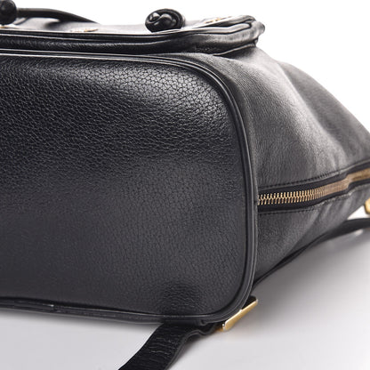 MCM Grained Calfskin Studded Drawstring Backpack Black 15 of 15