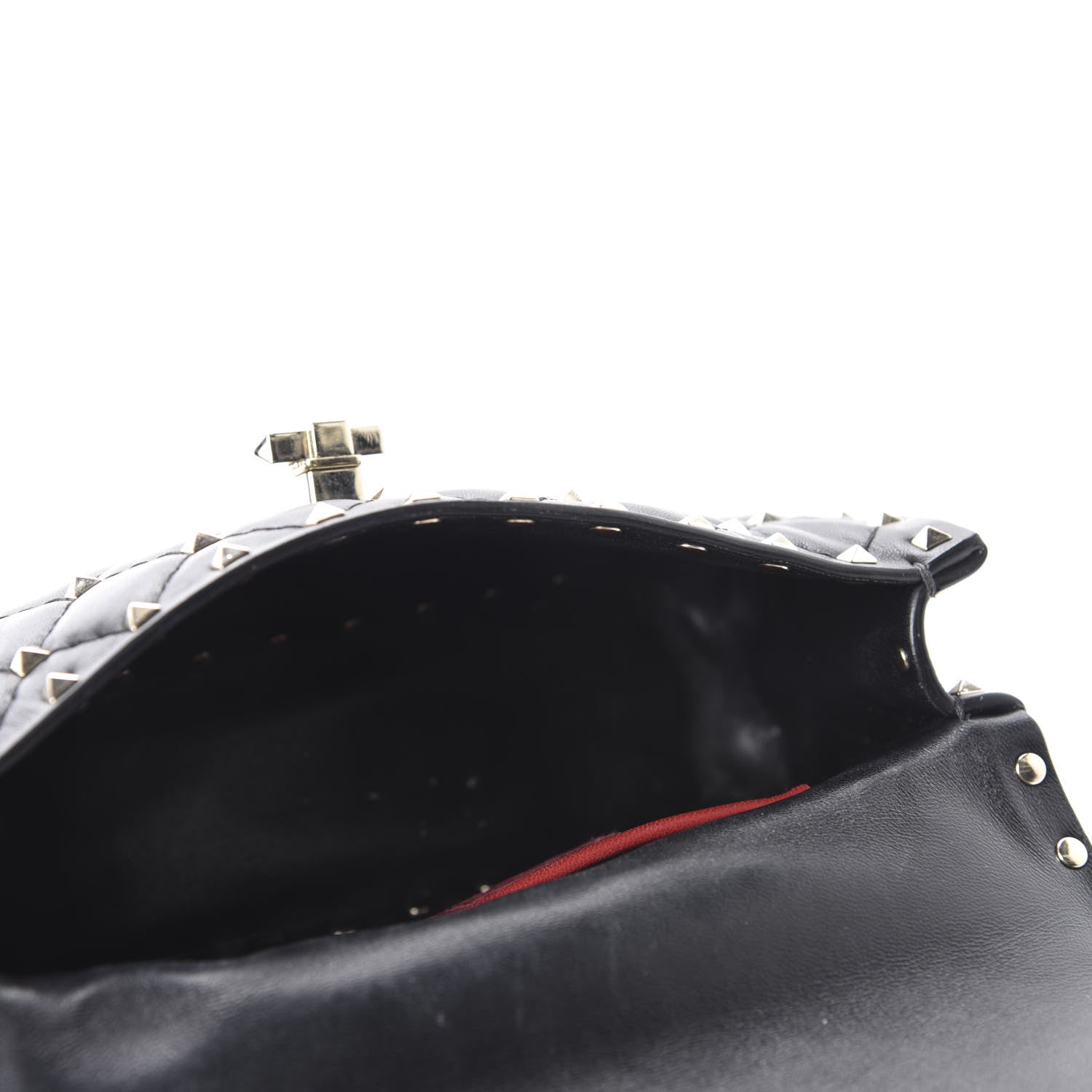 Valentino Garavani Lambskin Small Rockstud Spike Shoulder Bag Black 5 of 11