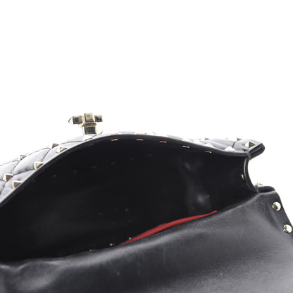 Valentino Garavani Lambskin Small Rockstud Spike Shoulder Bag Black 5 of 11