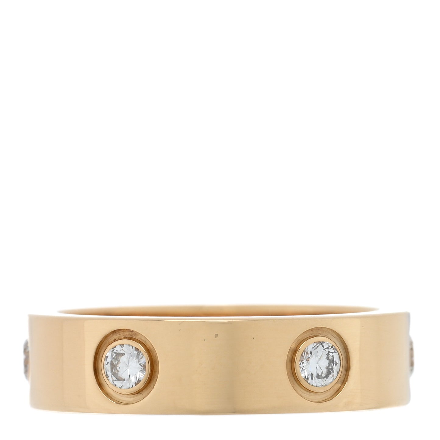 18K Yellow Gold Gold 6 Diamond 5.5mm LOVE Ring 57 8
