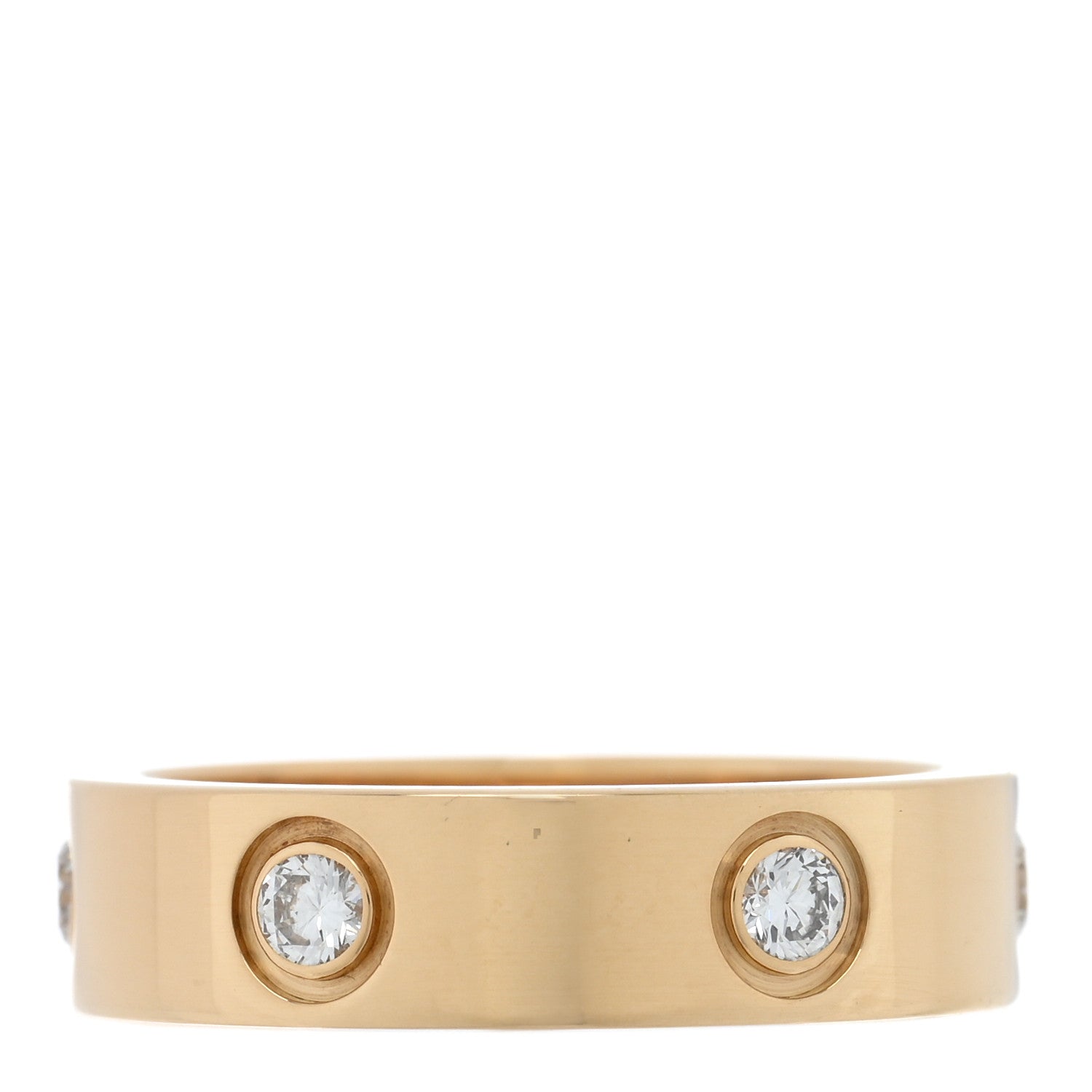 Cartier 18K Yellow Gold Gold 6 Diamond 5.5mm LOVE Ring 57 8 3 of 4