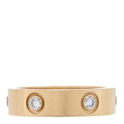 Cartier 18K Yellow Gold Gold 6 Diamond 5.5mm LOVE Ring 57 8 3 of 4