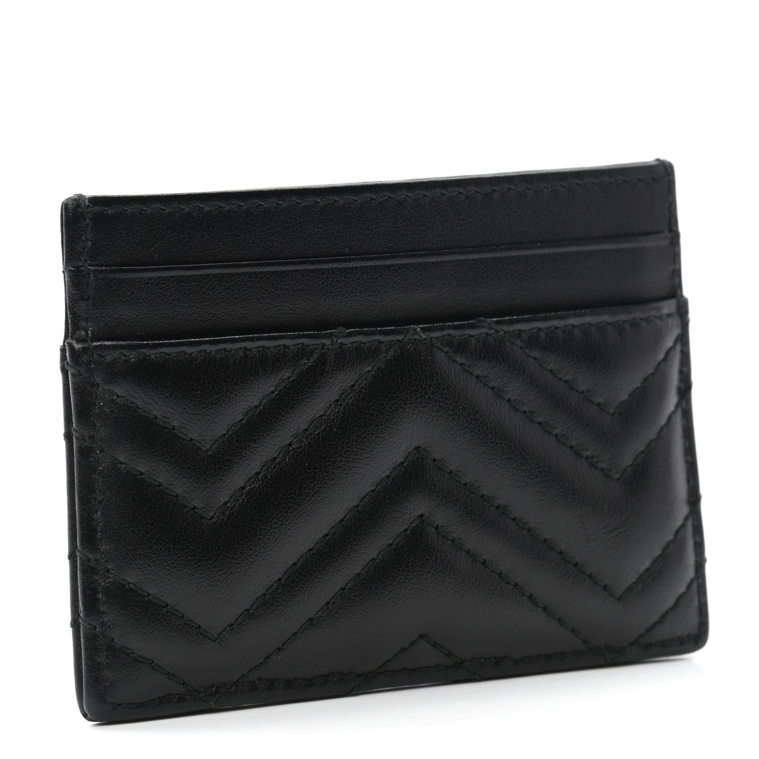 Gucci Calfskin Matelasse GG Marmont Card Holder Black 3 of 6