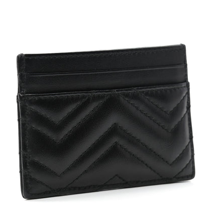 Gucci Calfskin Matelasse GG Marmont Card Holder Black 3 of 6