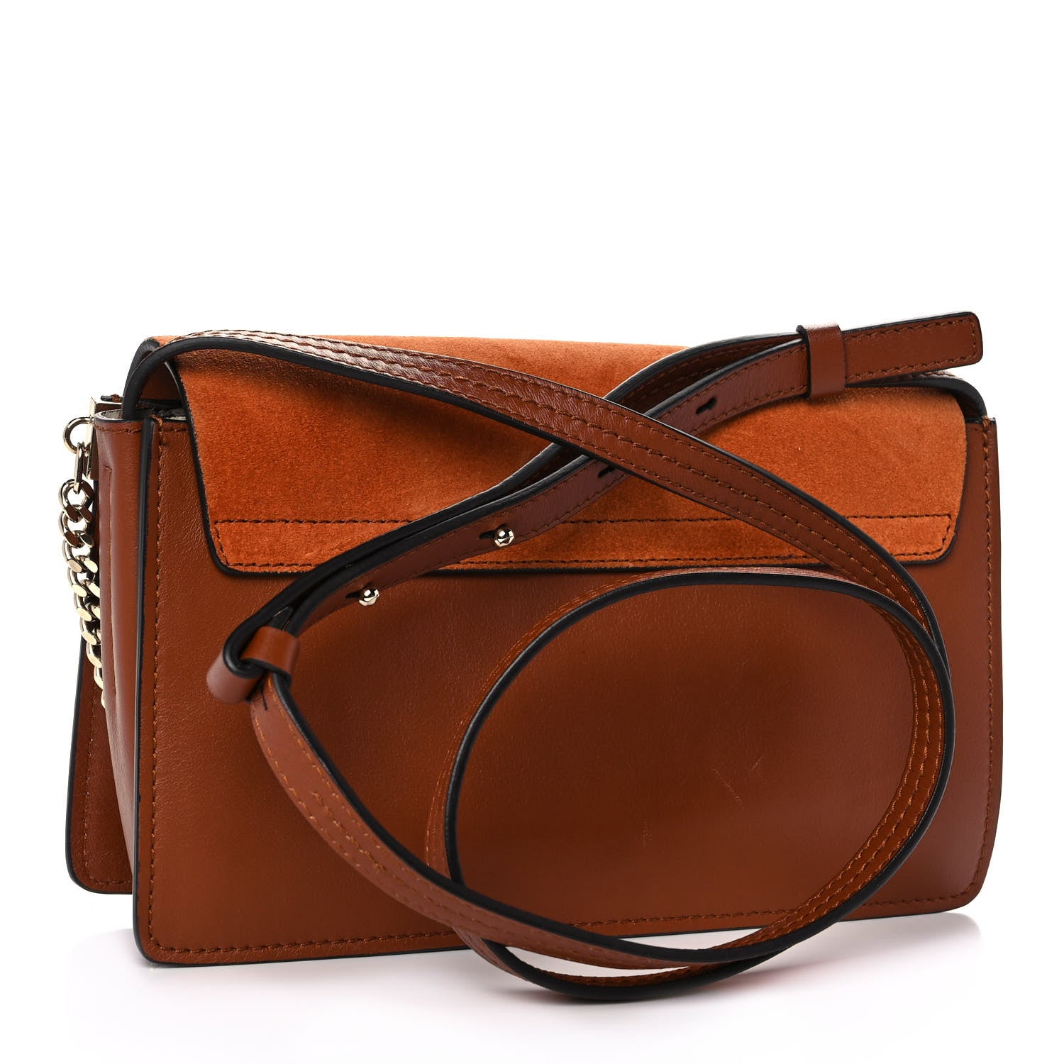 Chloe Suede Calfskin Small Faye Shoulder Bag Tobacco 3 of 10