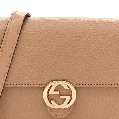 Gucci Dollar Calfskin Interlocking G Chain Wallet Camelia 7 of 10