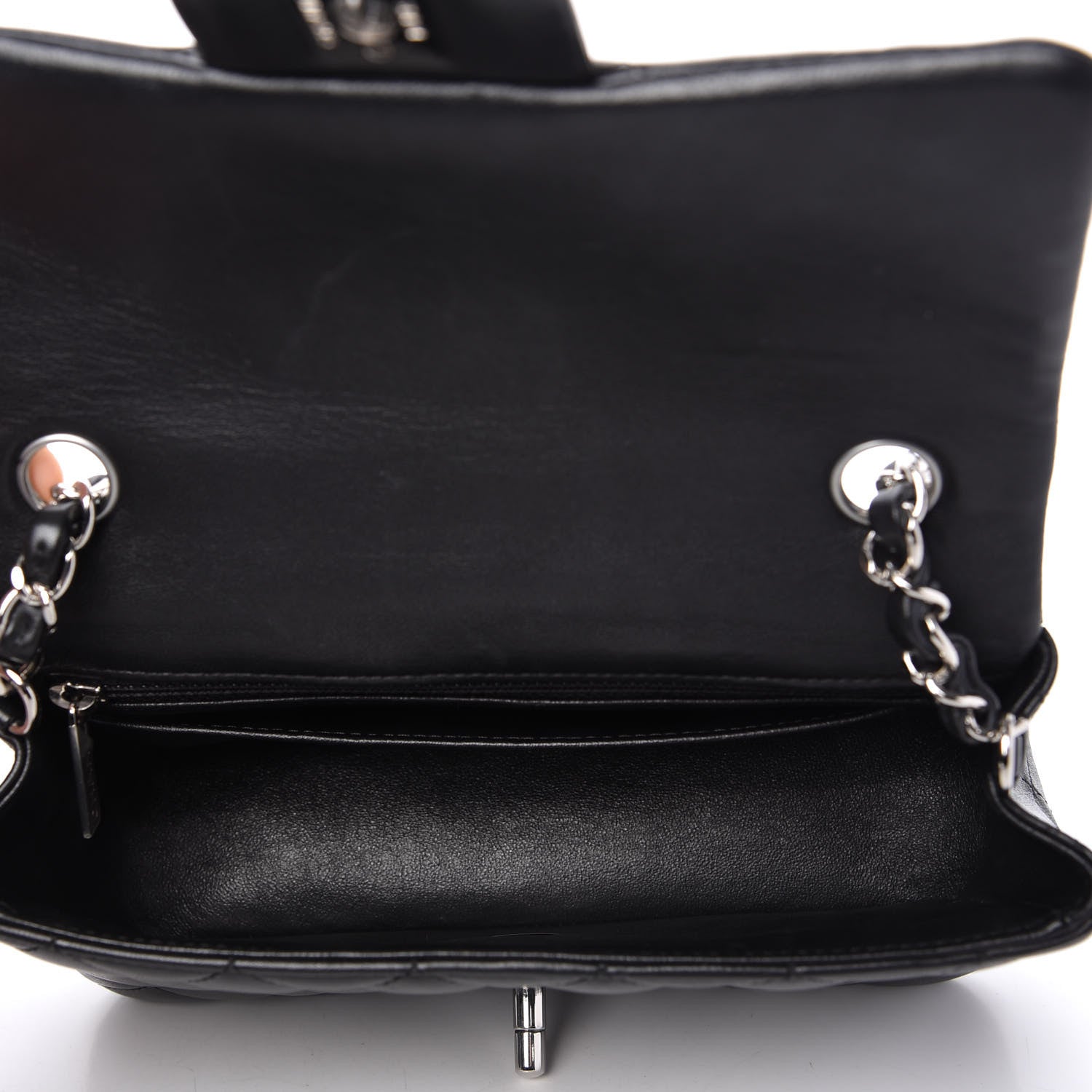 Chanel Lambskin Quilted Mini Rectangular Flap Black 5 of 11