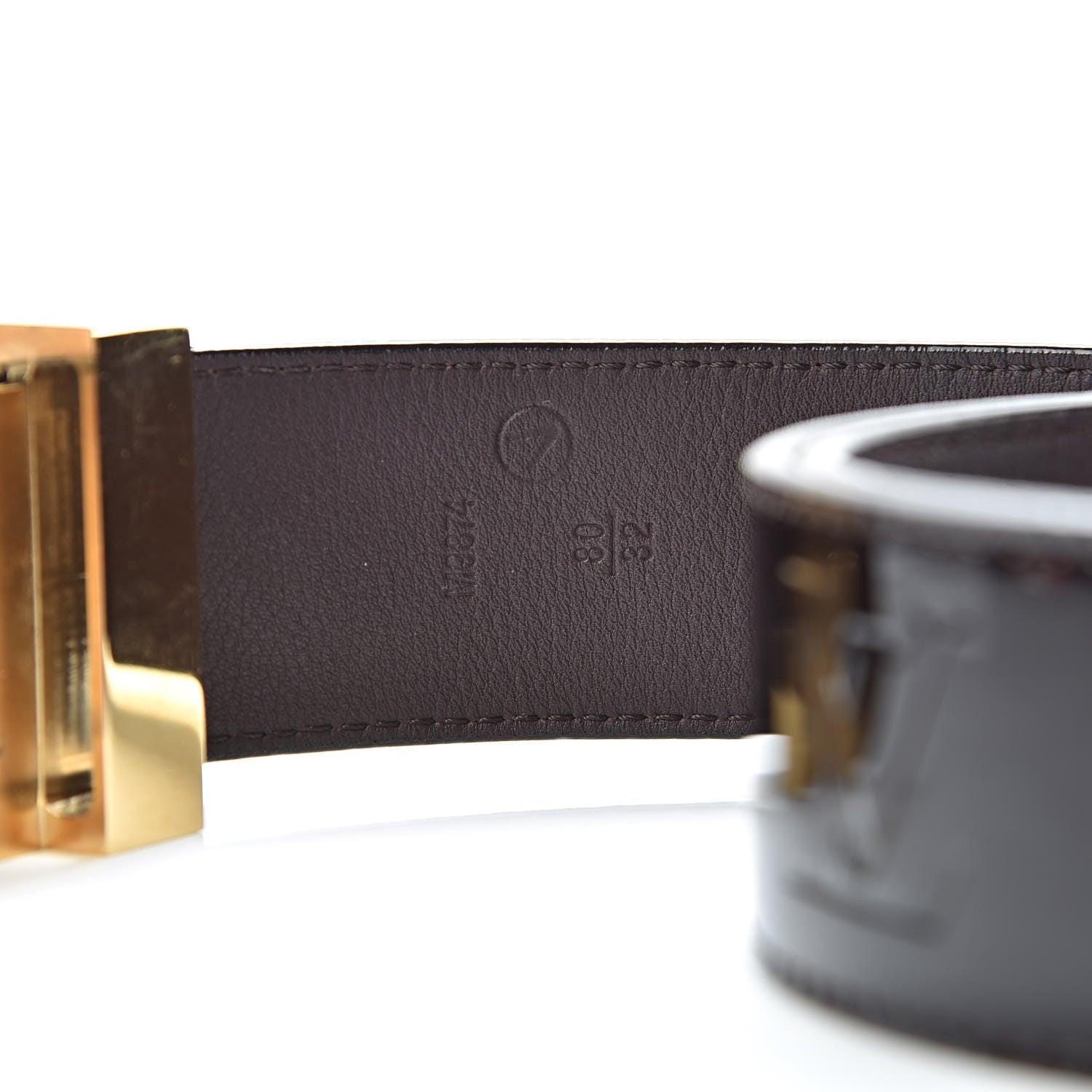 Louis Vuitton Vernis LV Facettes Belt 80 32 Amarante 7 of 7