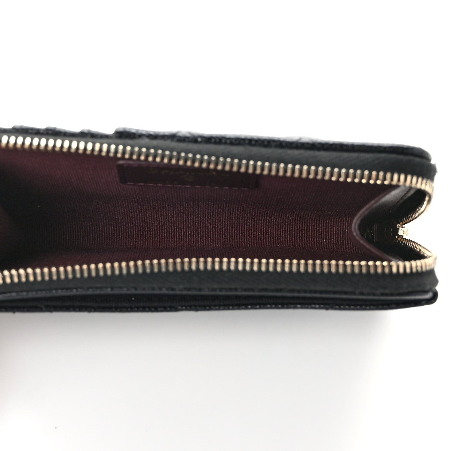 Chanel Caviar Quilted CC Zip Around Card Holder Black 5 of 7