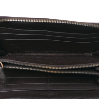 Bottega Veneta Nappa Intrecciato Zip Around Wallet Ebano 5 of 9