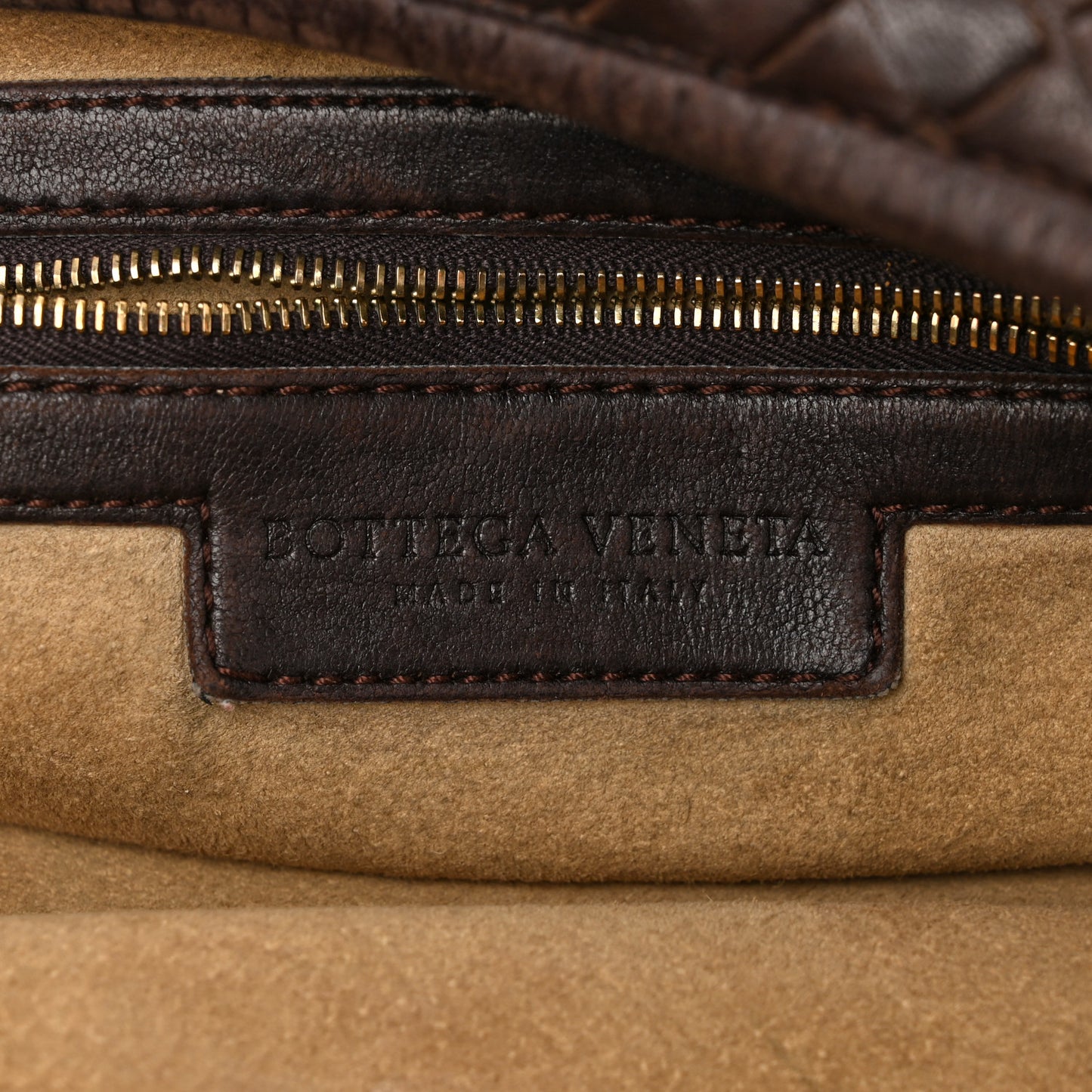 Nappa Intrecciato Large Veneta Hobo Ebano