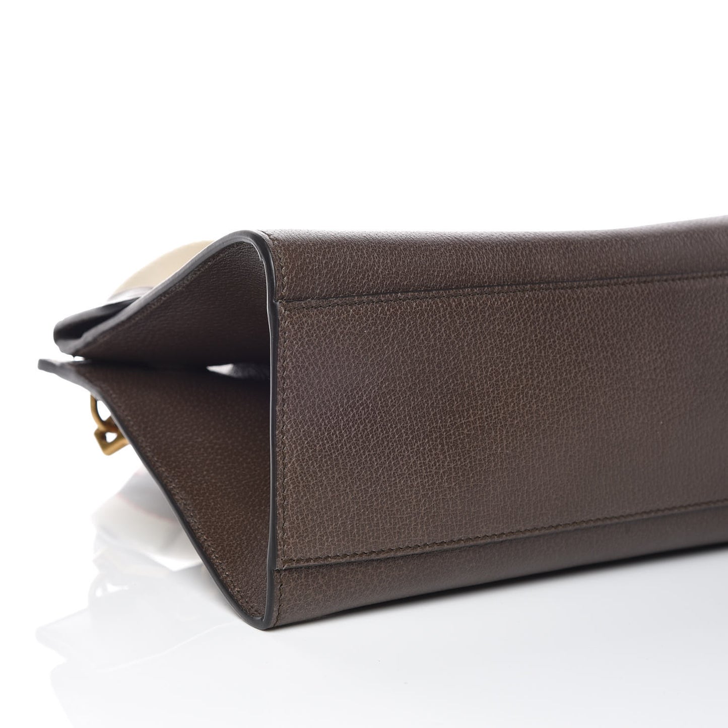 Textured Calfskin Web Crystal Butterfly Stripe Medium Totem Top Handle Bag New Acero