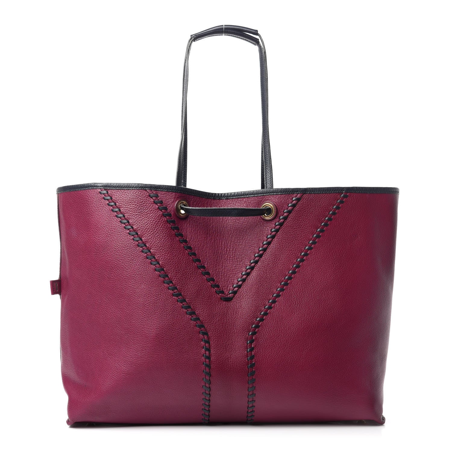 Saint Laurent Calfskin Large Neo Double Reversible Tote Navy 15 of 22