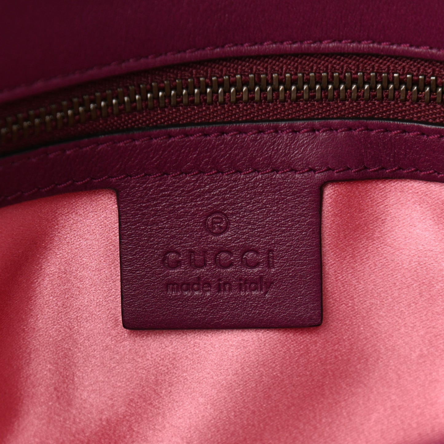 Velvet Matelasse Small GG Marmont Shoulder Bag Fuchsia Violet Cyclamen