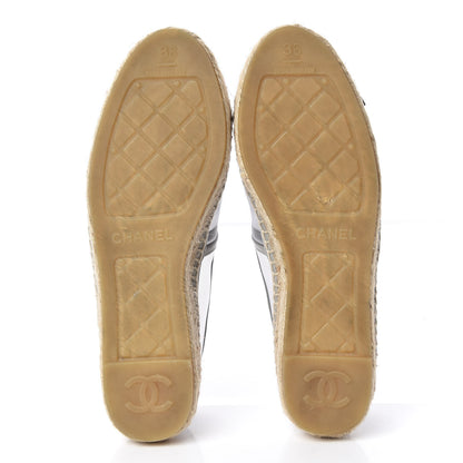 Chanel Mesh Grosgrain CC Espadrilles 36 Grey 5 of 10