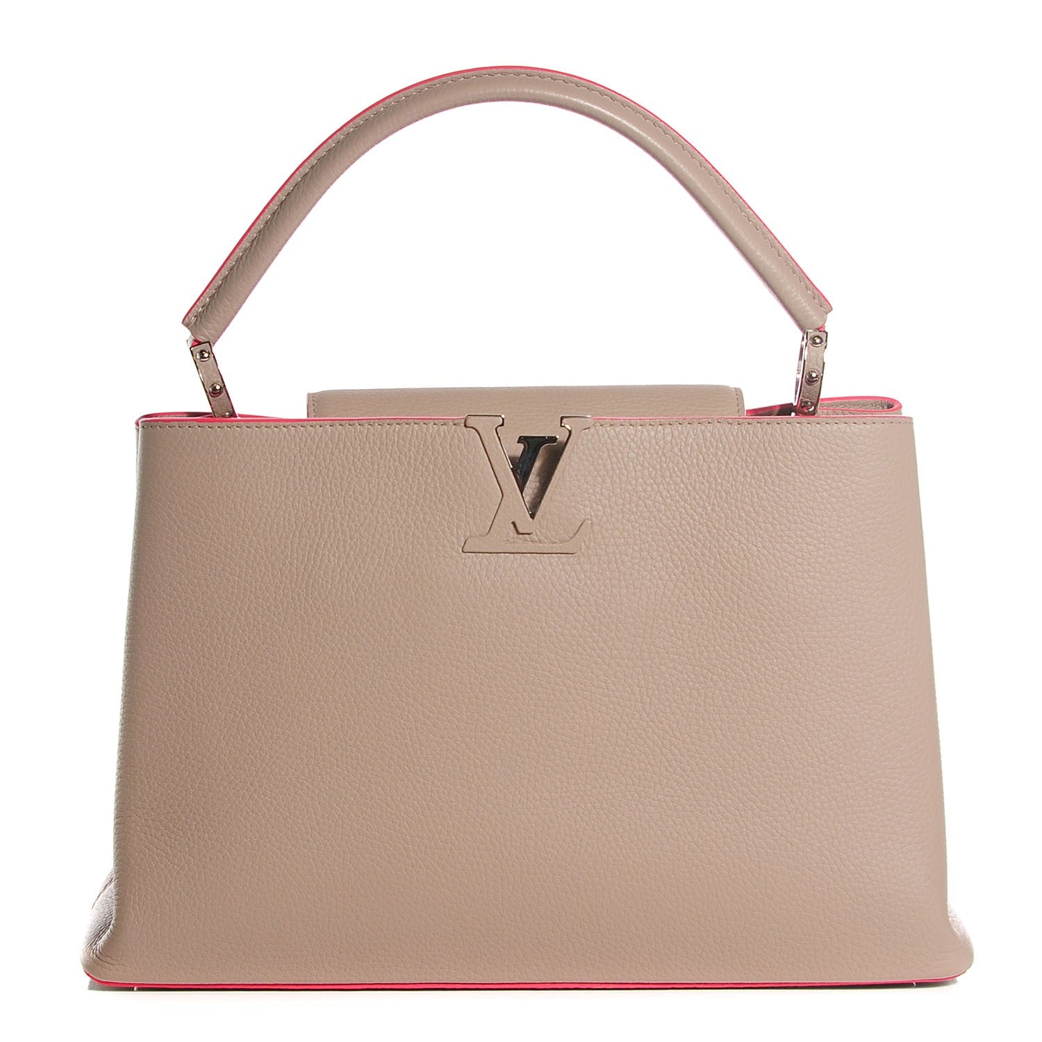 Louis Vuitton Taurillon Capucines MM Galet Litchi 1 of 8