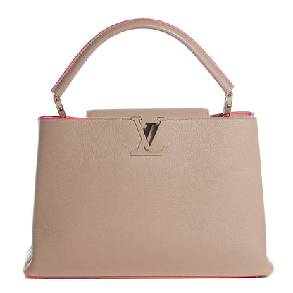 Louis Vuitton Taurillon Capucines MM Galet Litchi 1 of 8