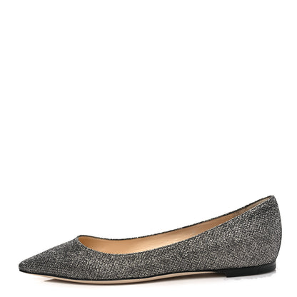 Jimmy Choo Glitter Romy Flats 35.5 Anthracite 1 of 8