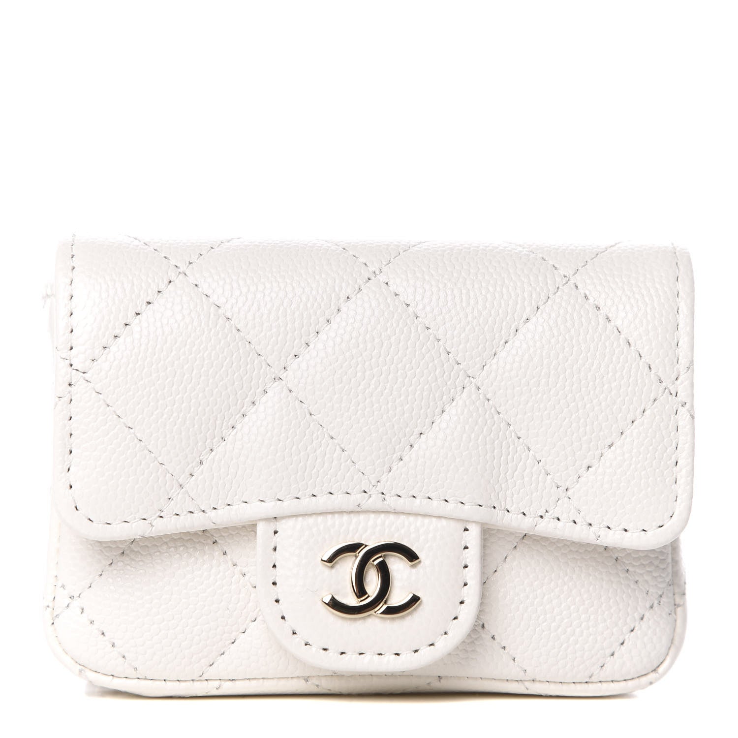 Chanel Caviar Quilted Belt Bag White 1 of 7