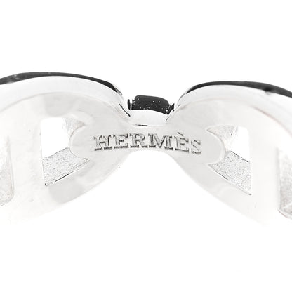Hermes Sterling Silver PM Chaine d'Ancre Enchainee Band Ring 52 6 4 of 9