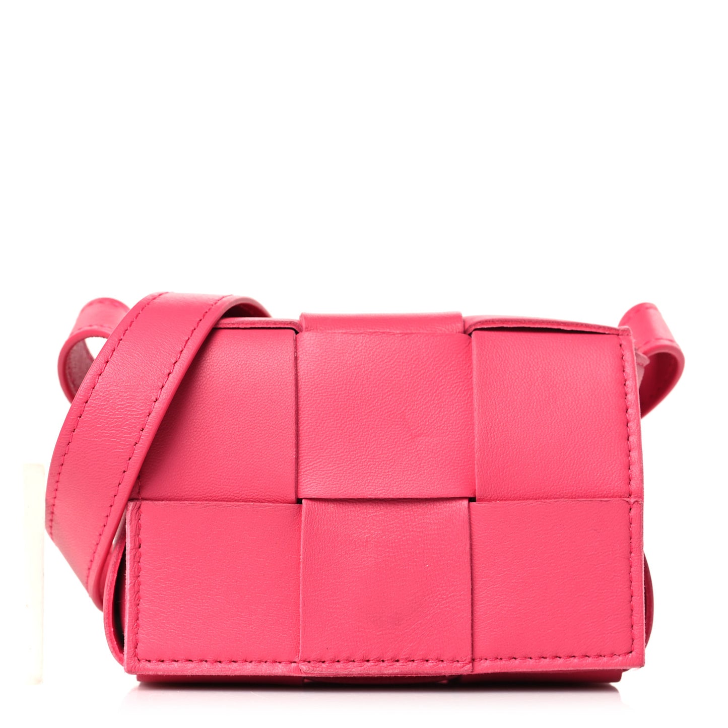 Lambskin Maxi Intrecciato Extra Mini Cassette Crossbody Bag Cranberry