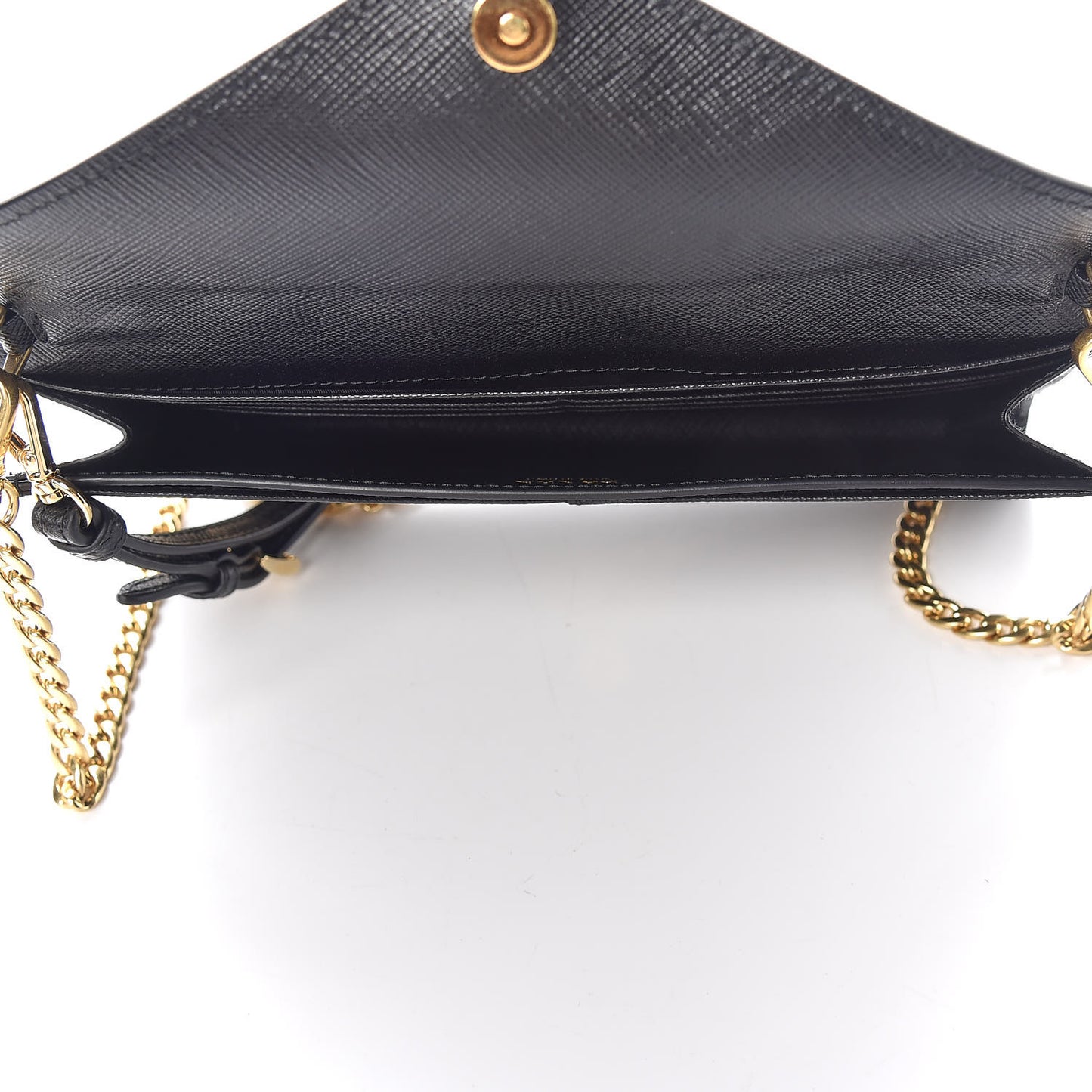 Saffiano Envelope Wristlet Crossbody Wallet Black