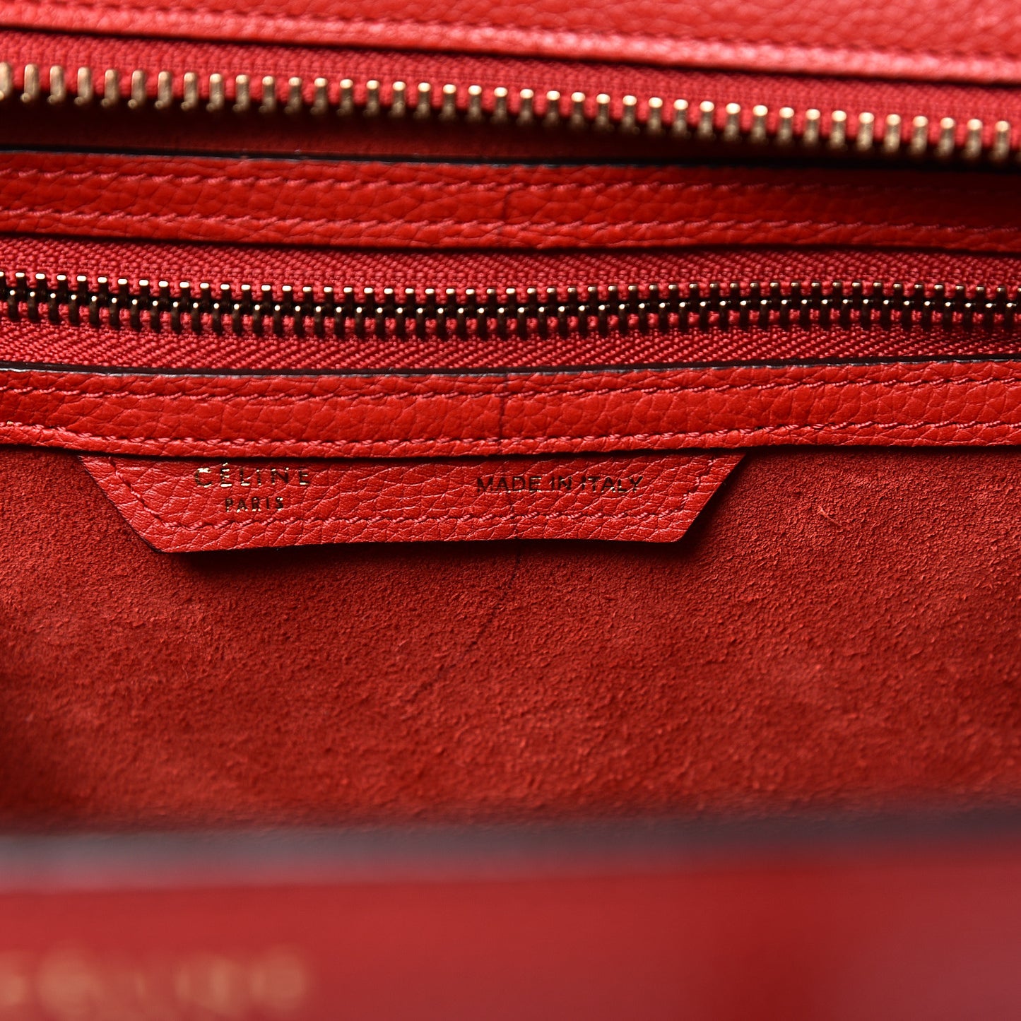 Drummed Calfskin Micro Luggage Coquelicot