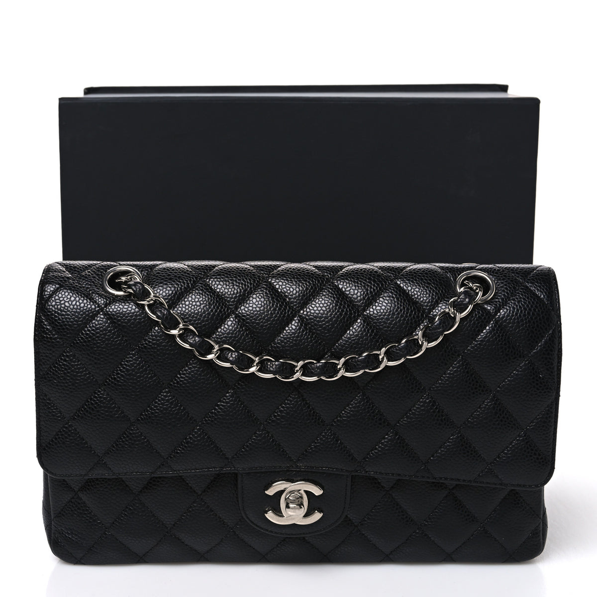 Chanel Caviar Quilted Medium Double Flap Black 11 of 11
