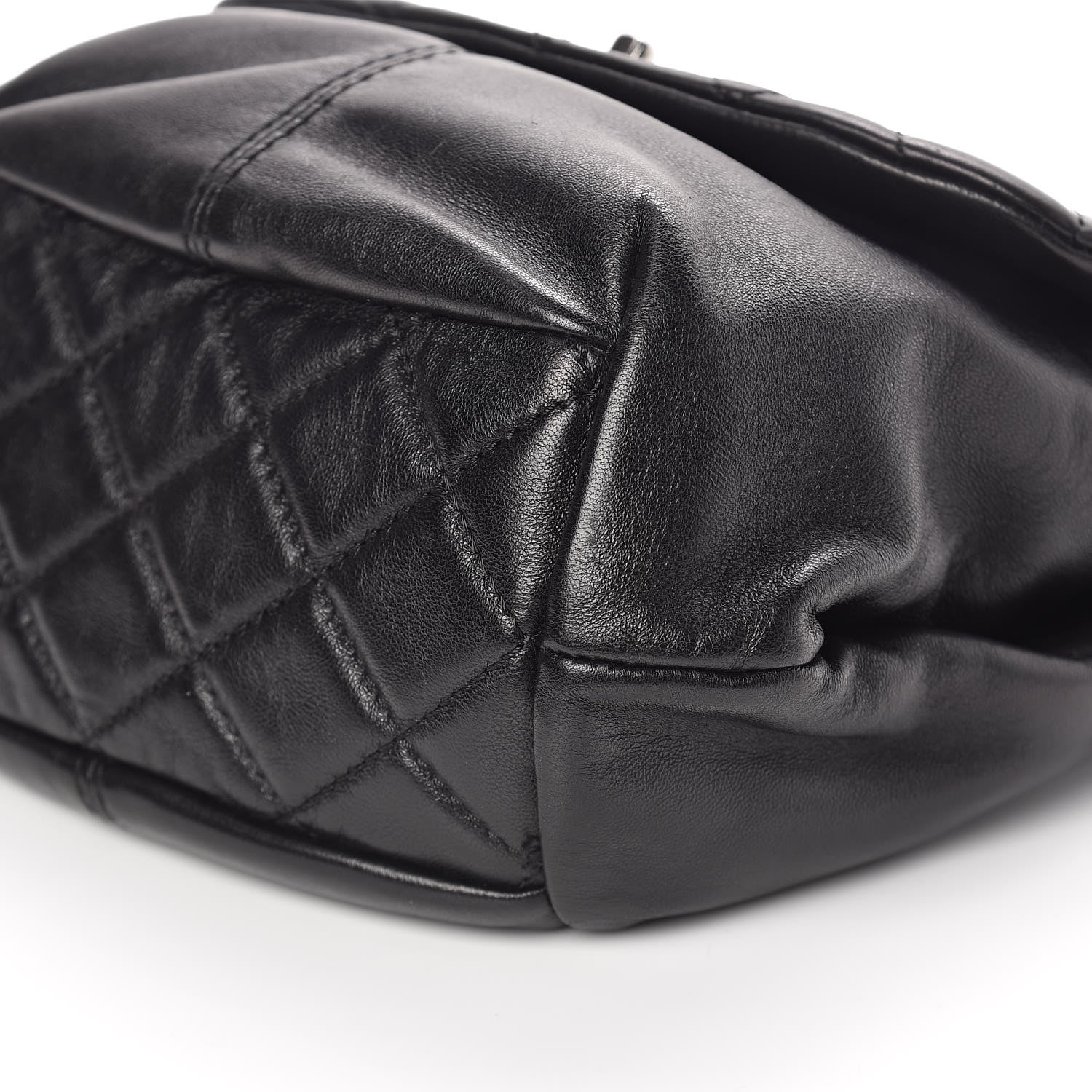 Chanel Shiny Lambskin Quilted Mini Trianon Messenger Flap Black 10 of 11