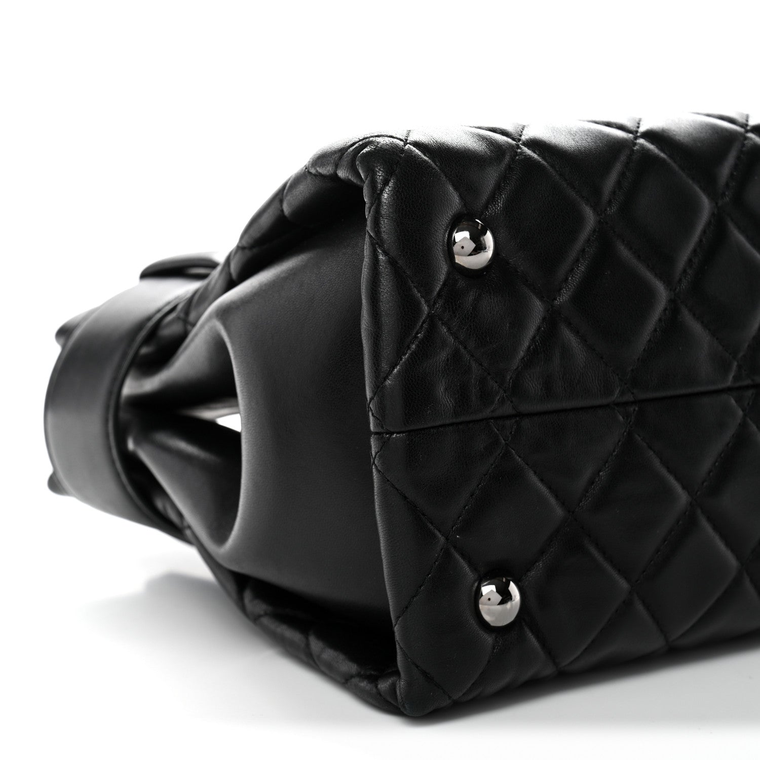 Chanel Lambskin Quilted Small Coco Loop Tote Black 9 of 11