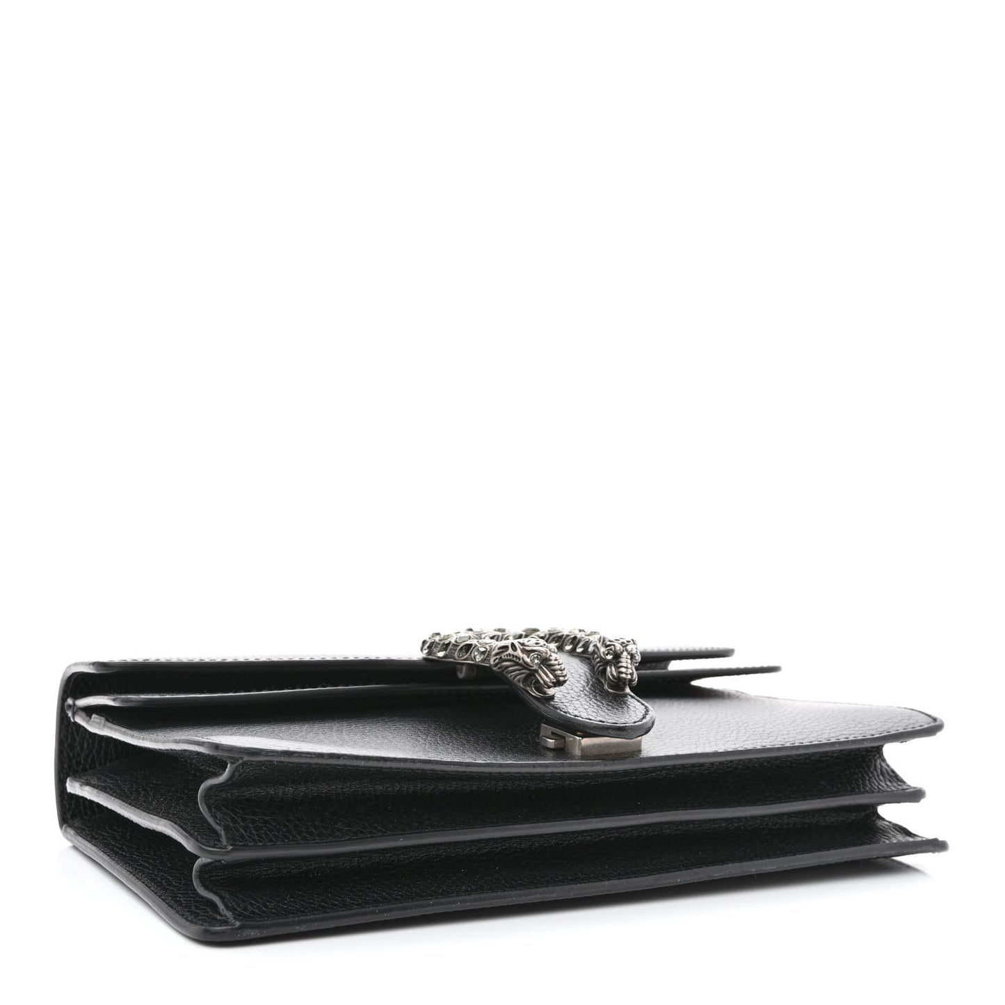 Pebbled Calfskin Small Dionysus Shoulder Bag Black