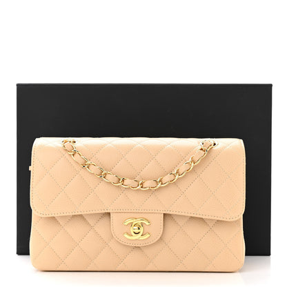 Chanel Caviar Quilted Small Double Flap Beige 11 of 11