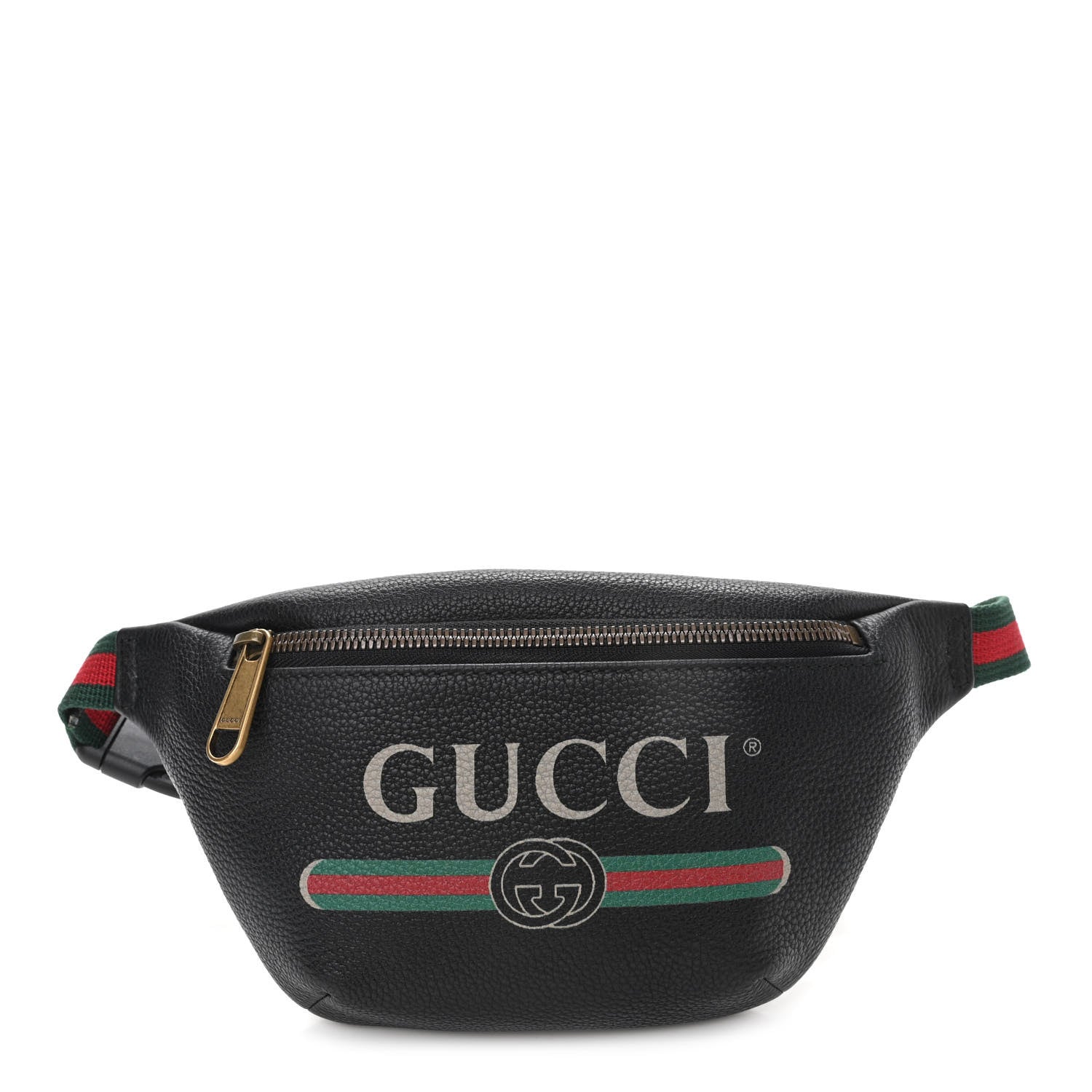 Gucci Grained Calfskin Small Logo Belt Bag Black 1 of 10