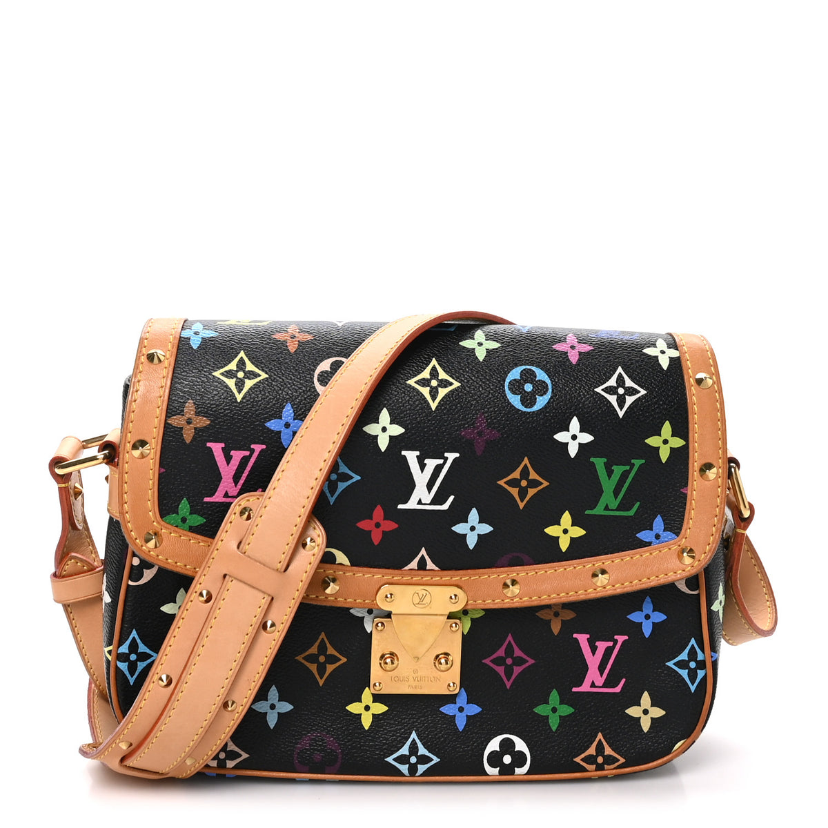 Louis Vuitton Monogram Multicolor Sologne Black 1 of 9