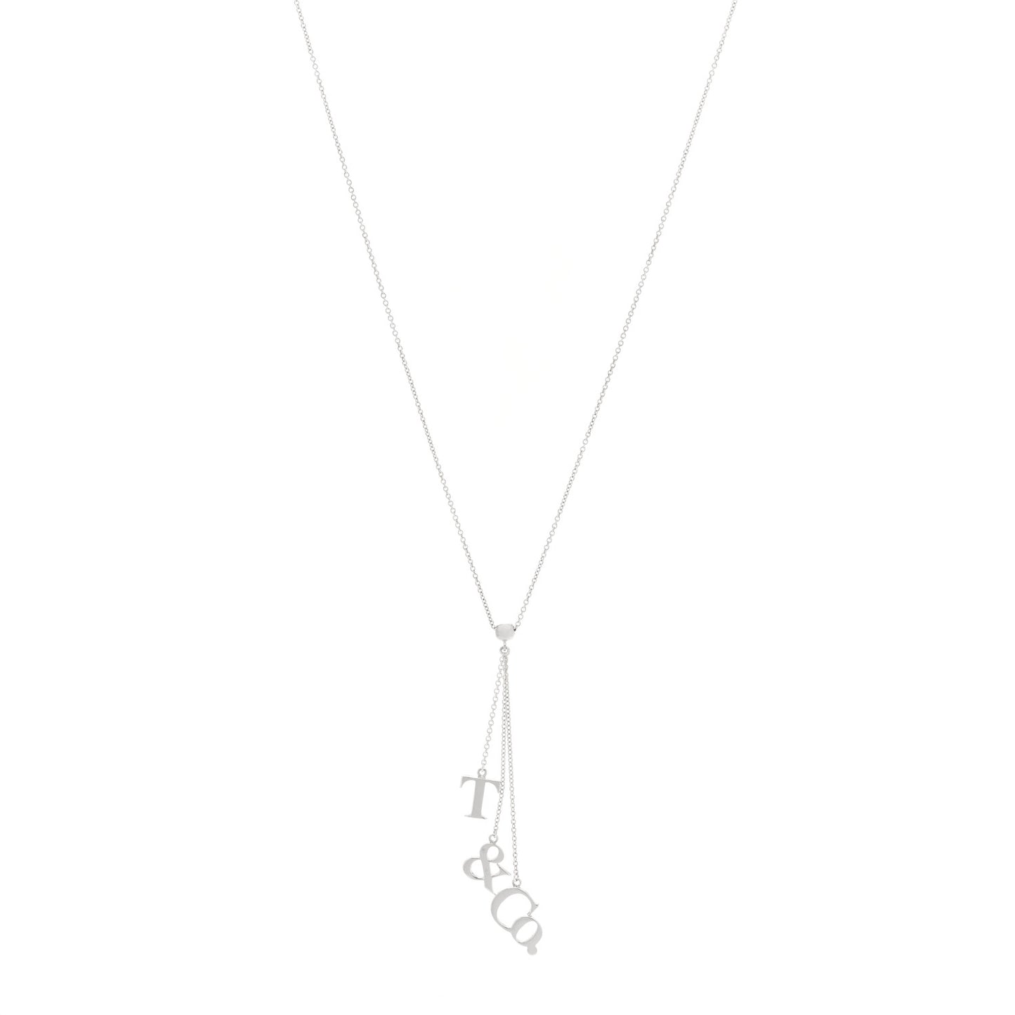 Sterling Silver Letters Lariat Necklace