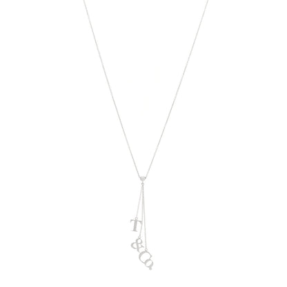 Tiffany Sterling Silver Letters Lariat Necklace 1 of 6