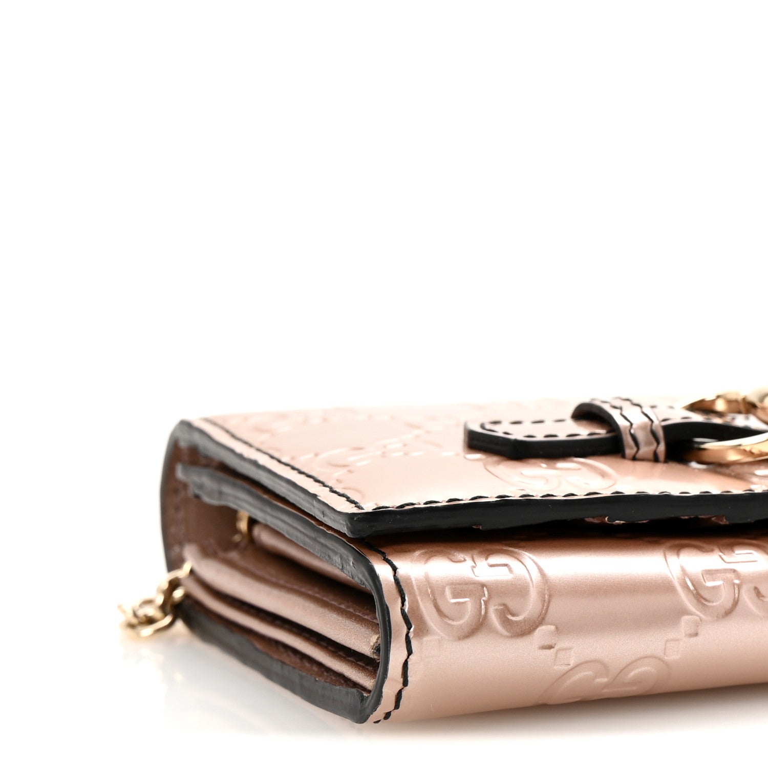 Gucci Shine Guccissima Emily Continental Chain Wallet Dark Cipria 9 of 10