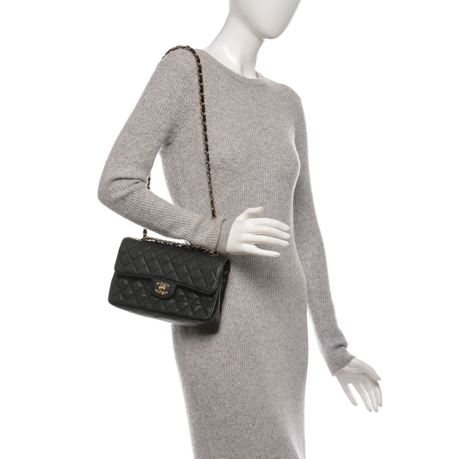 Chanel Caviar Quilted Small Double Flap Black 2 of 16
