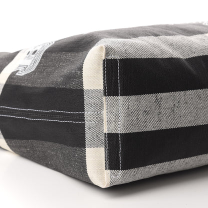 Burberry Coated Canvas Mega Check Medium Doodle Tote Black White 6 of 9