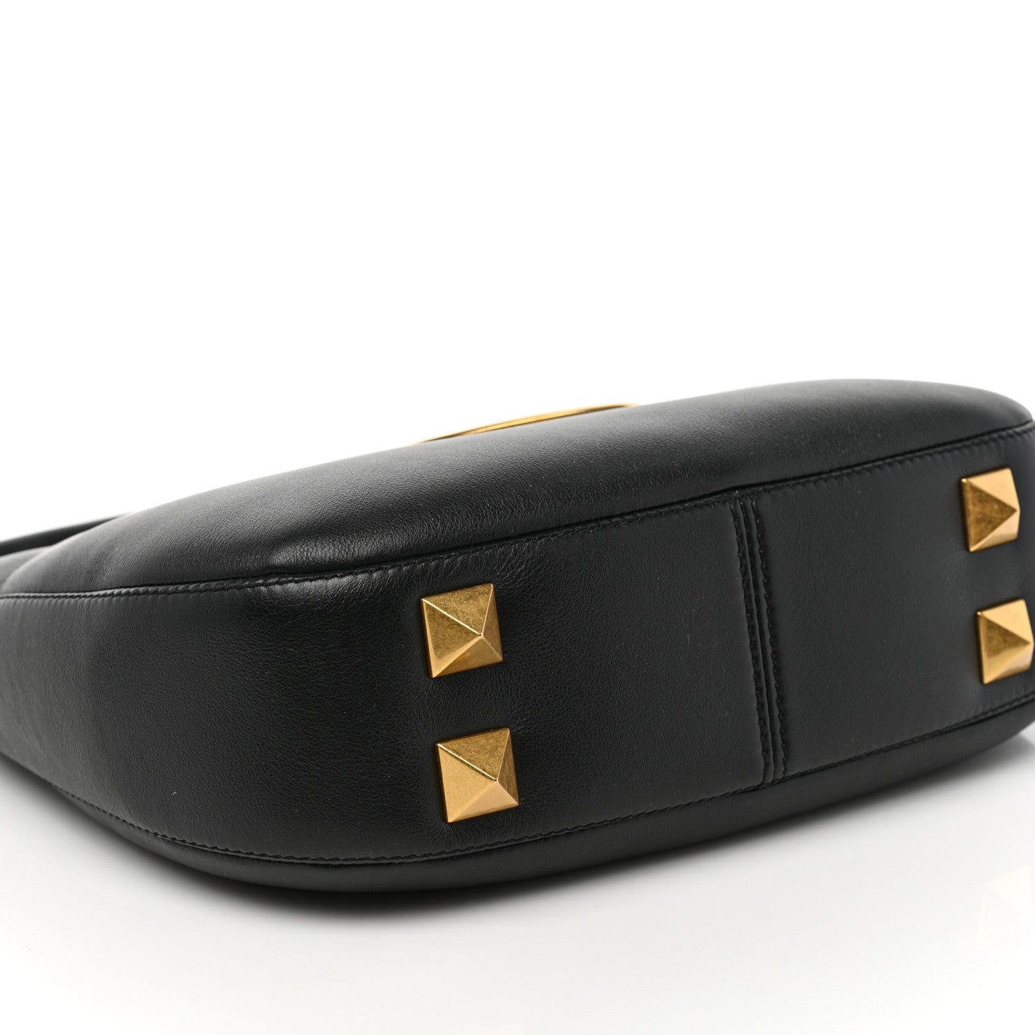Valentino Garavani Calfskin Stud Sign Zip Hobo Black 7 of 8