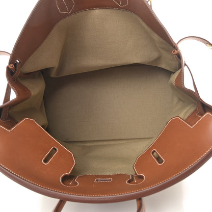 Hermes Toile Natural Barenia Flag HAC Birkin 50 Fauve 4 of 13
