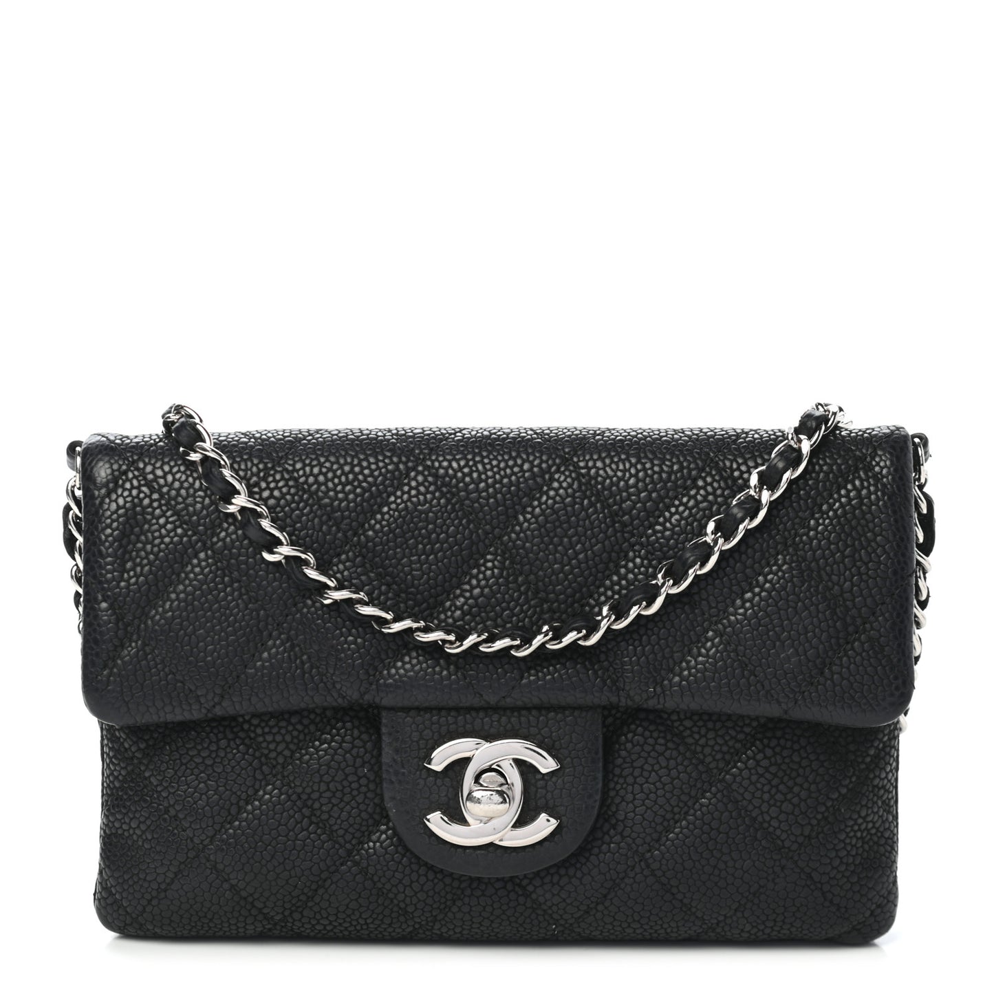 Caviar Quilted Crossbody Bag Black