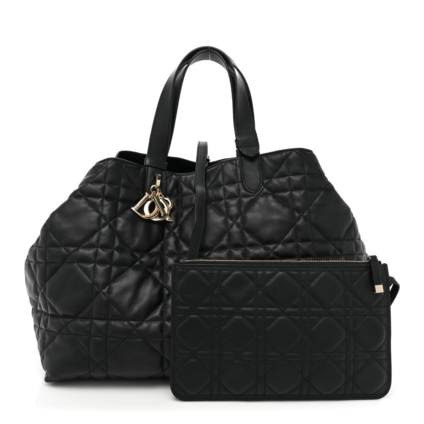 Calfskin Macrocannage Large Toujours Black