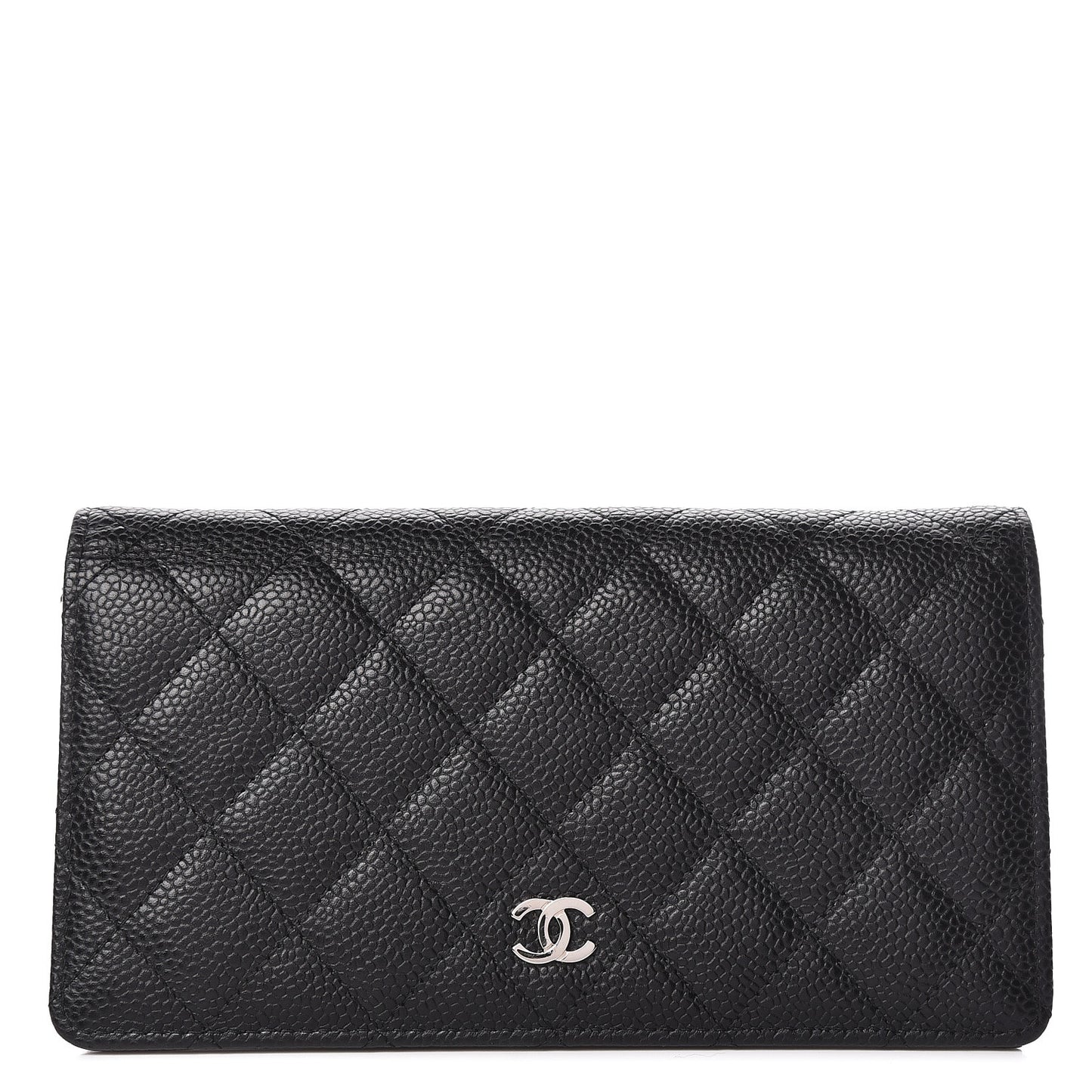 Caviar Quilted Yen Wallet Black