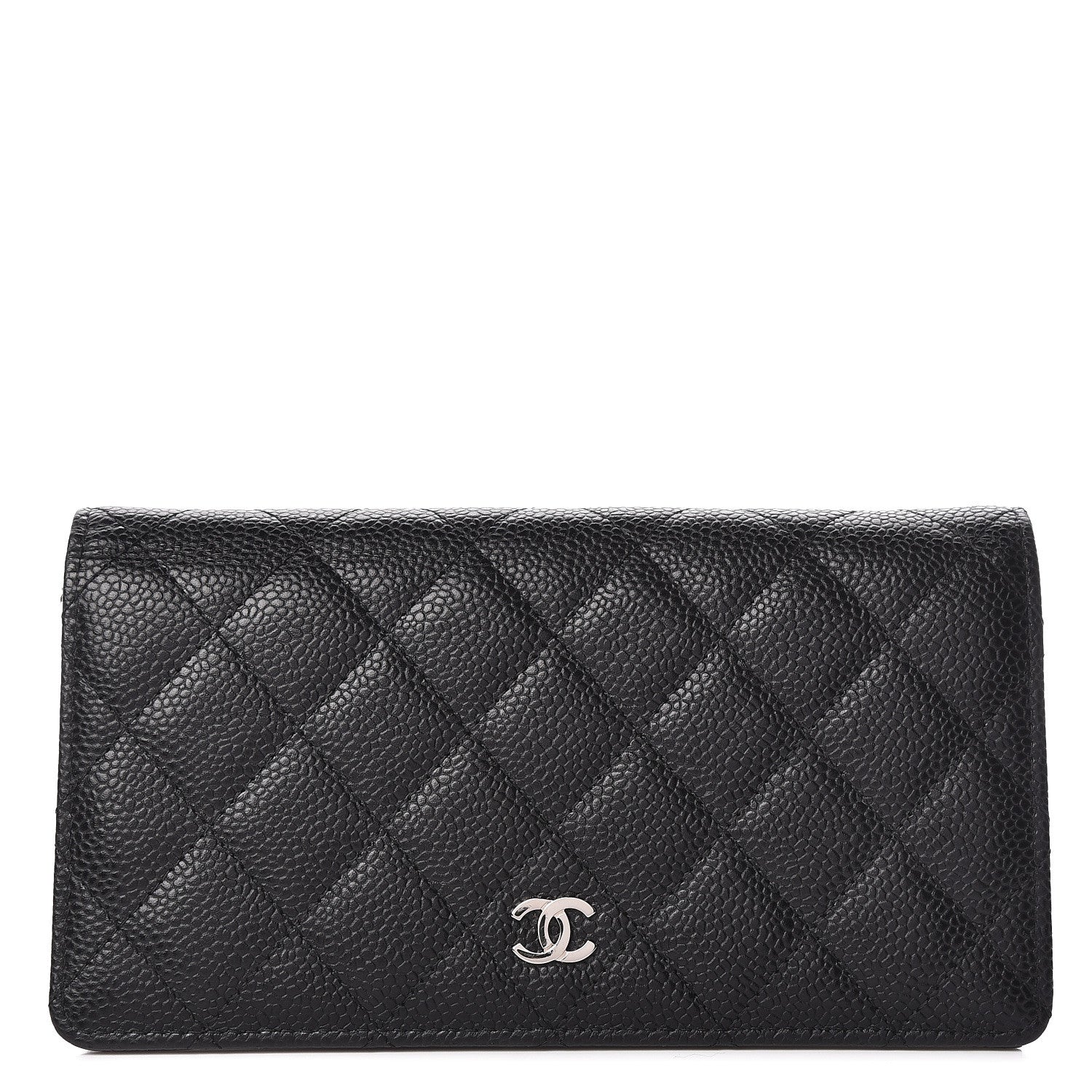 Chanel Caviar Quilted Yen Wallet Black 1 of 8