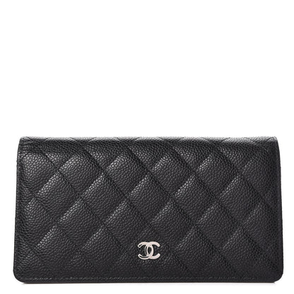 Chanel Caviar Quilted Yen Wallet Black 1 of 8
