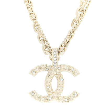 Chanel Crystal CC Multi Strand Chain Necklace Gold 4 of 6